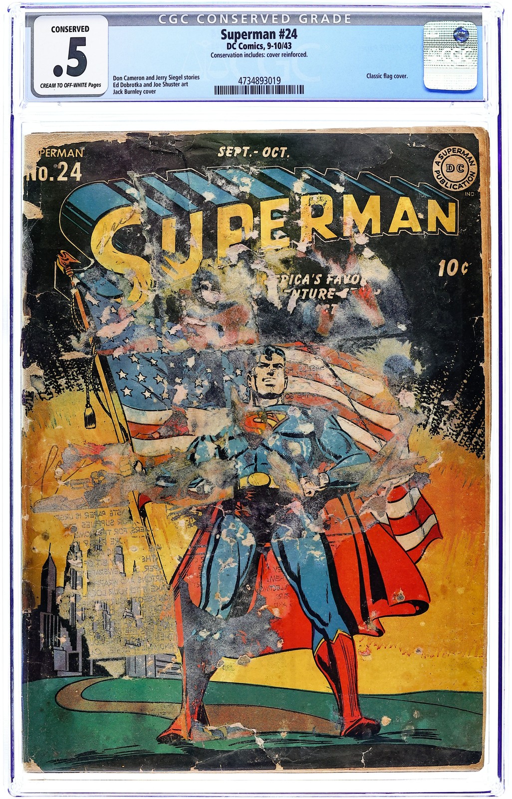 Superman #24 CGC 0.5 CONSERVED 1943 4734893019
