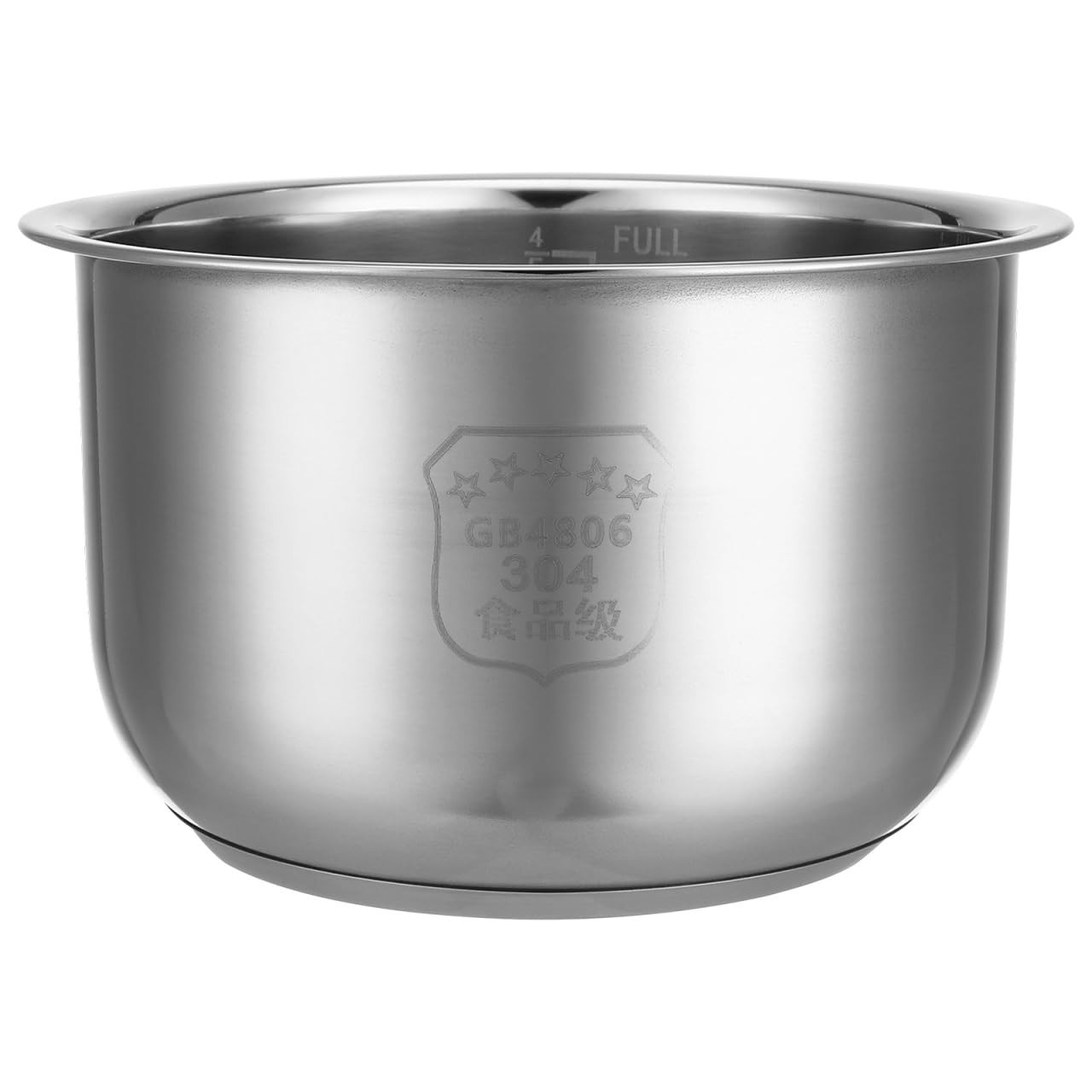 2L Stainless Steel Rice Cooker Inner Pot Replacement, Kitchen Liner for 6 Cup...