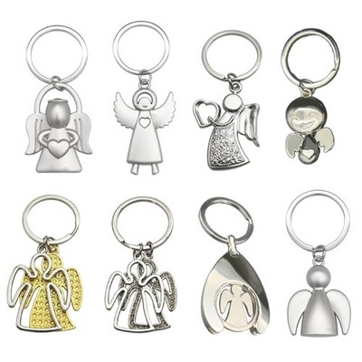 Trendy Angel Wing Keyring Protective Amulet for Men Women Backpack Pendant Decor