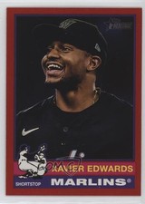 2025 Topps Heritage Red Border Xavier Edwards #368 1a7j