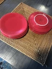 Lot of 6 Fiesta Ware 7-1/4" Bread/Salad  Plates Red USA