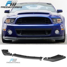 For 10-14 Ford Mustang Gt500 Front Bumper Lip Spoiler Oe Style 3pc Set For 10-14 Ford Mustang Gt500 Front Bumper Lip Spoiler Oe Style 3pc Set