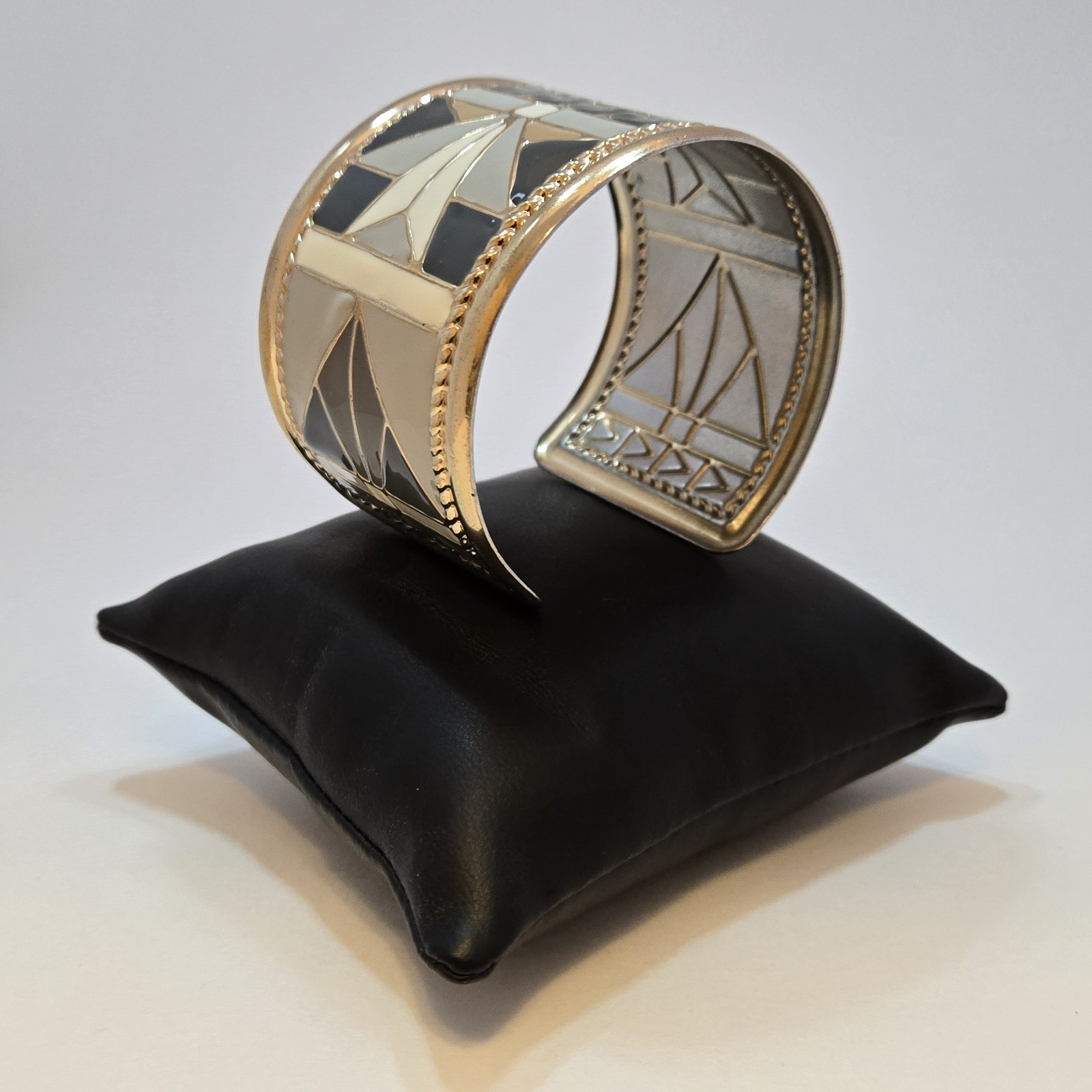 Women's Solid Copper Mayan Design Cuff Bracelet - image 3