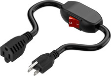 Power Extension Cord with on off Switch 3-Prong 3 Outlet Household Switchable Po