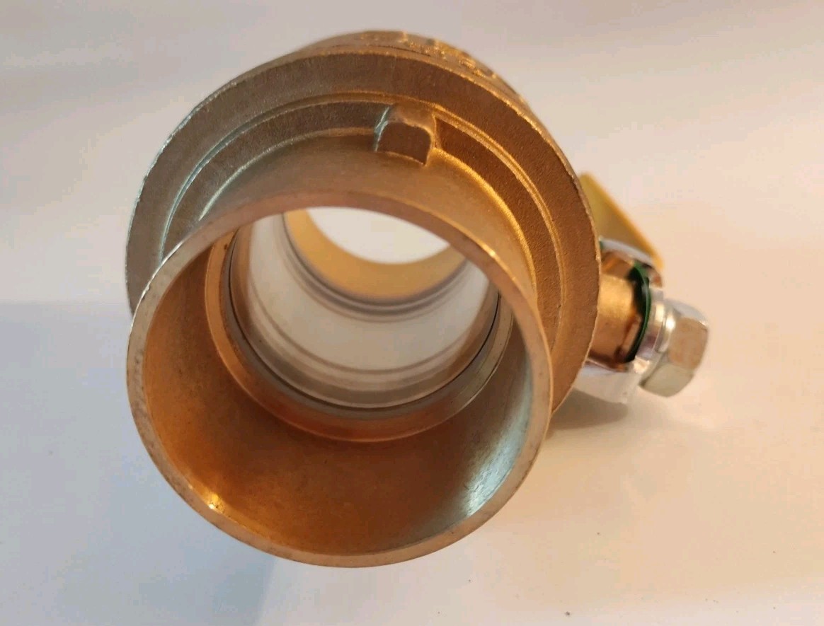 2 Inch Lead Free Brass Ball Valve Sweat CxC, Full Port 600 WOG