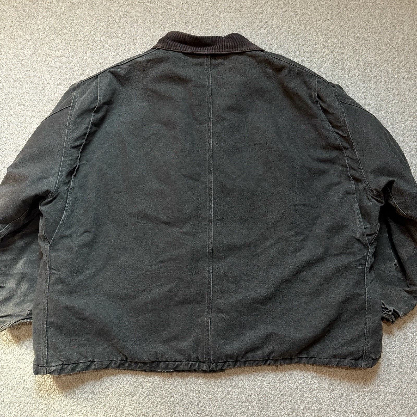 Vintage Carhartt Men's 5XL Moss Green Canvas Workwear Arctic Coat Jacket C26 MOS thumbnail 9