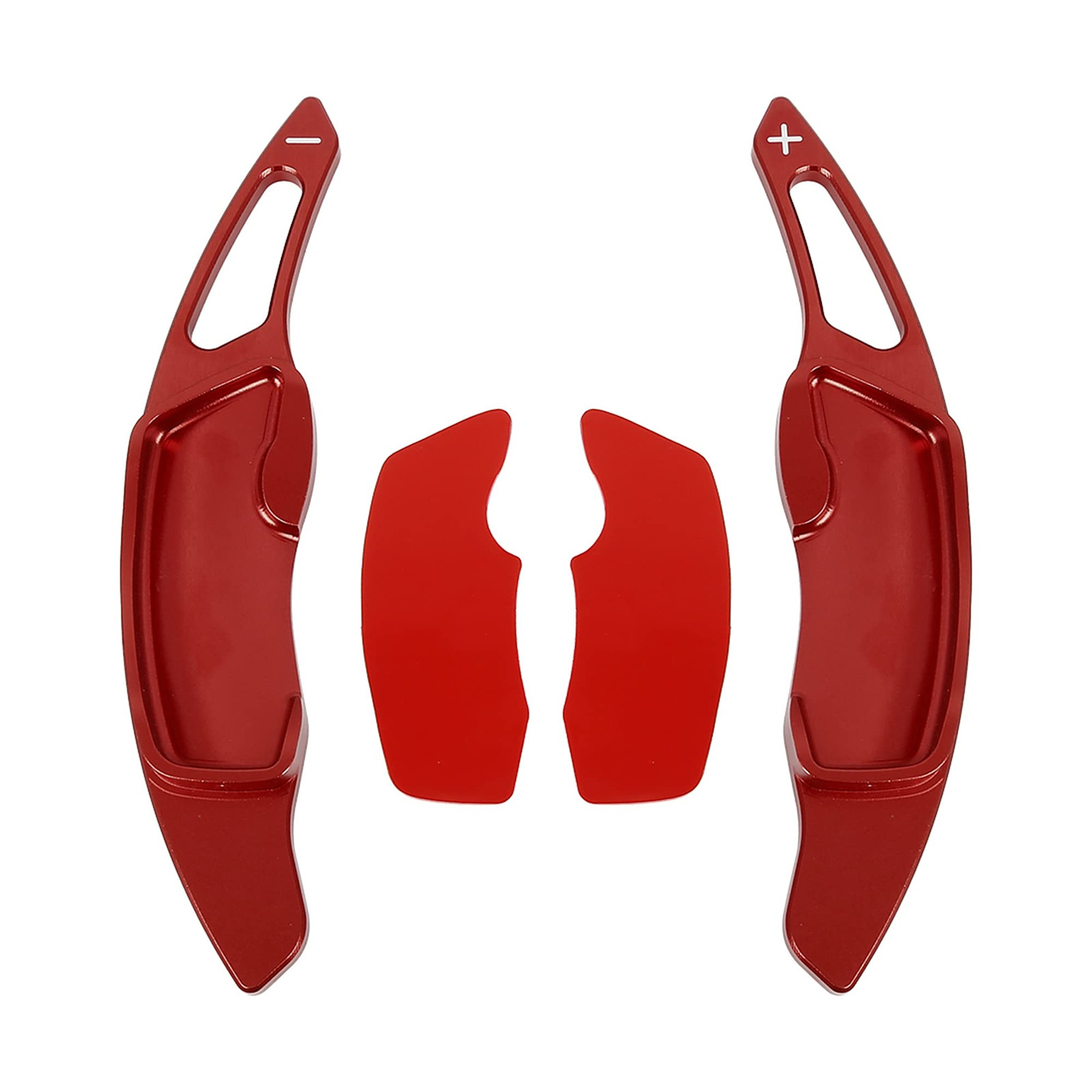 Aluminum Alloy Red Steering Wheel Paddle Shifter Extension Cover Upgrade