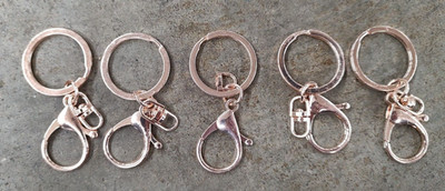 (Qty of 5) Key Chain Keying Clip Copper Color