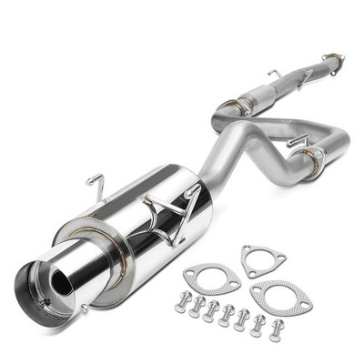 FOR 1994-2001 INTEGRA 4'' MUFFLER TIP STAINLESS STEEL EXHAUST CATBACK SYSTEM