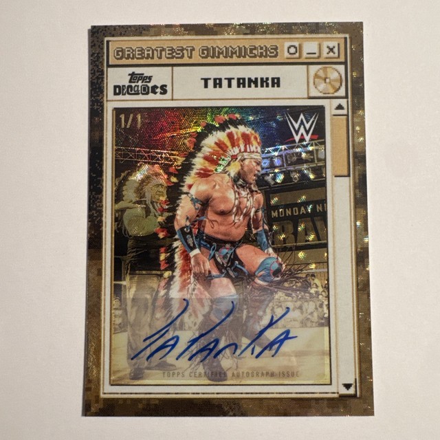 Topps WWE Decades -  1/1 Auto Tatanka - Greatest Gimmicks