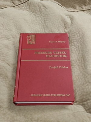 #ad #ad Pressure Vessel Handbook Eugene F. Megyesy 12th Edition Hardcover Very Good $90.00