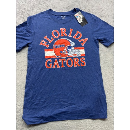 Florida Gators Mens Size S Blue Short Sleeve Football Helmet Graphic T Shirt
