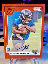 2024 Keilan Robinson Panini Zenith Red Zone Auto /49 Rookie Card #162 Jaguars. rookie card picture