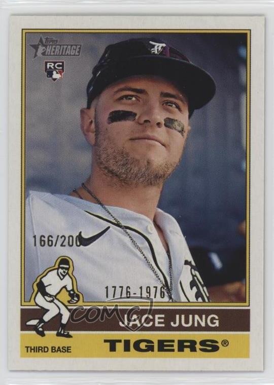 2025 Topps Heritage Bicentennial 166/200 Jace Jung #71 2g8