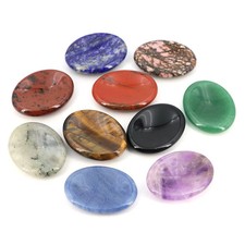 35x45mm Natural Worry Stone Amulet Gemstone Thumb Palm Healing Therapy