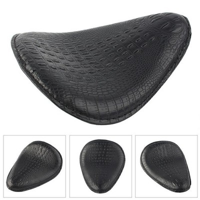 Alligator Motorrad Leder Solo Fahrersitz Für Harley Bobber Chopper Schwarz