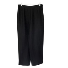 Eileen Fisher Black Linen Blend Pants Size Medium Italian Yarn