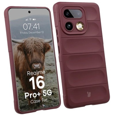 Handyhülle für Realme 16 Pro Plus 5G Bizon Case Cover Schutzhülle Burgunderrot