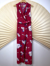 Sleeveless Wide Leg Red Floral Pattern Jumpsuit Size 18 Next Summer Outfit