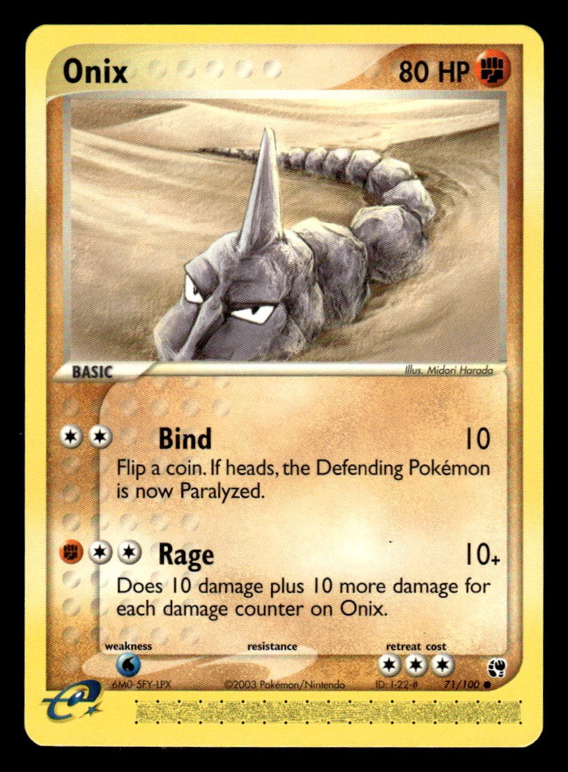 Pokemon Sandstorm #71/100 Onix NM