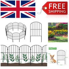 Stylish 10 Pack Garden Fencing, 24in High Rustproof Metal for Outdoor Decor