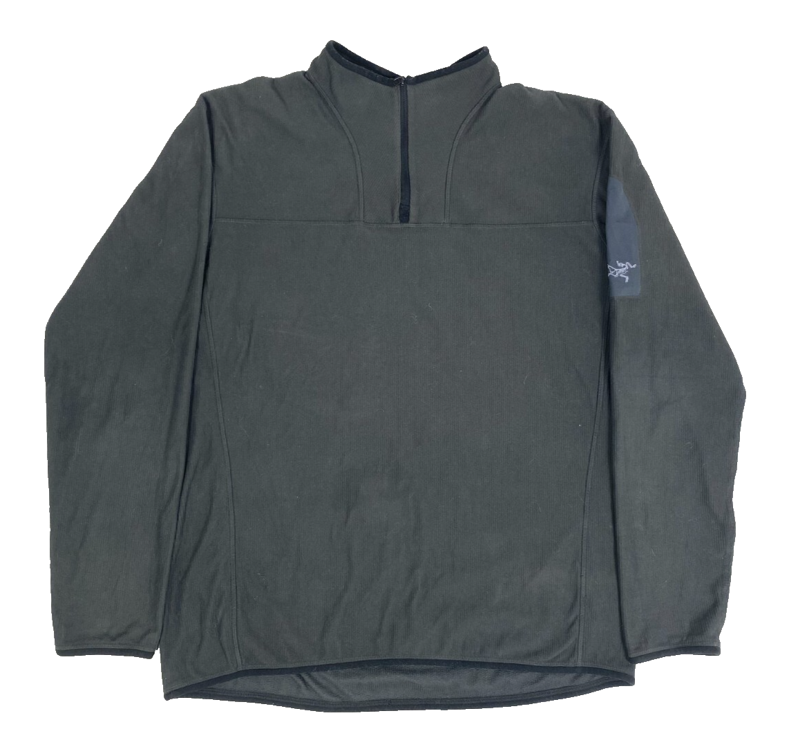 Arc'teryx Polartec Fleece Quarter Zip Pullover Uomo Taglia XL Grigio Scuro