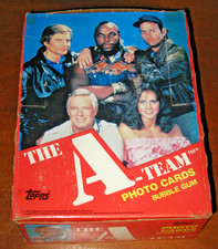 THE A-TEAM TRADING CARDS FULL BOX WITH 36 UNOPENED PACKS TOPPS 1983 NO X-OUT