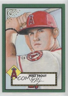 2018 Topps Gallery Heritage Green 26/250 Mike Trout #H-35 v1x