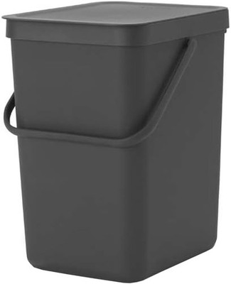 Brabantia Sort Go Recycle Can 6.6 Gallon 25L Gray Trash Can Wall Mounted Option