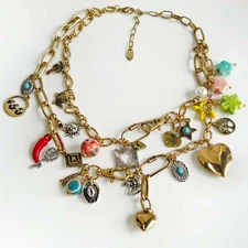 18" Free People Boho Charms Layers Statment Necklace Retro Women Jewelry 2Option