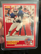 SCORE 1989 Score Thurman Thomas Buffalo Bills Rookie RC Base #211 NFL Card. rookie card picture