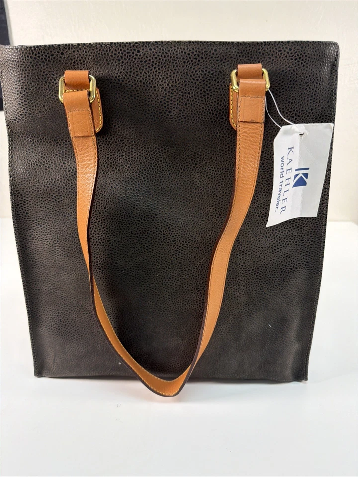 Bolso de Mano Bric’s Cuero Texturizado 11” Ancho por 13 Nuevo con Etiquetas Foto 4 de 4