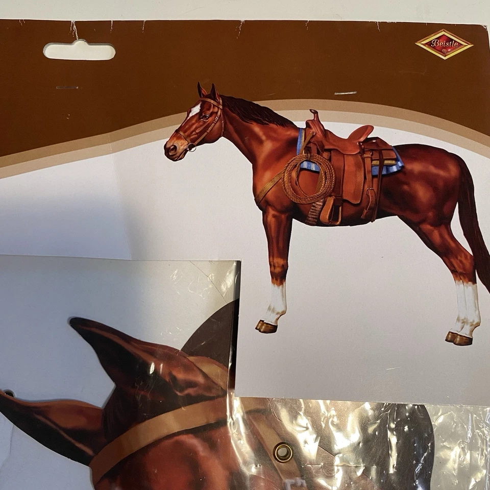 Beistle Horse 38" 2-D Decoración de Pared Vaquero Vaquera Rancho Western Prop Nuevo de Lote Antiguo Ney Foto 2 de 4
