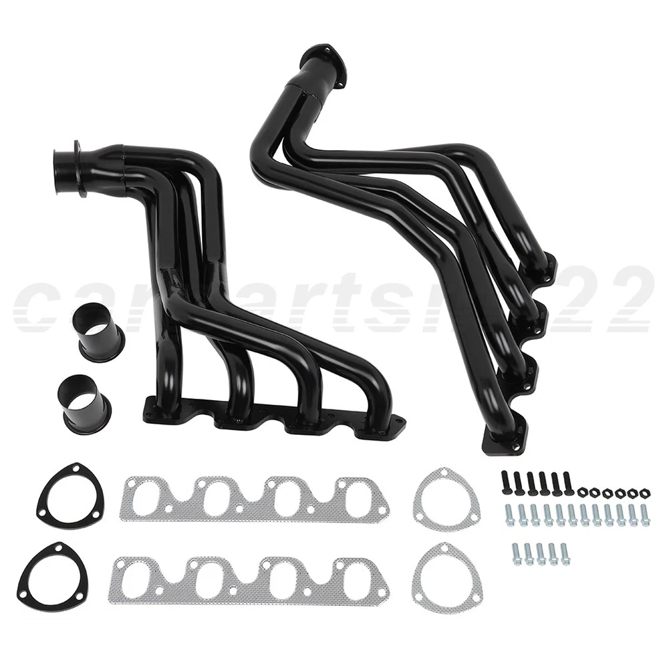 Black Header For 77-79 Ford F150/F250/F350 4WD 351-400 Ci V8 Exhaust Manifold Foto 2 de 4