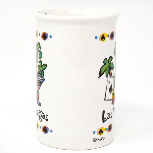 Las Vegas Mug KWC Dice Palm Trees Cards Martini Casino Cup The Strip Gambling - Picture 3 of 12
