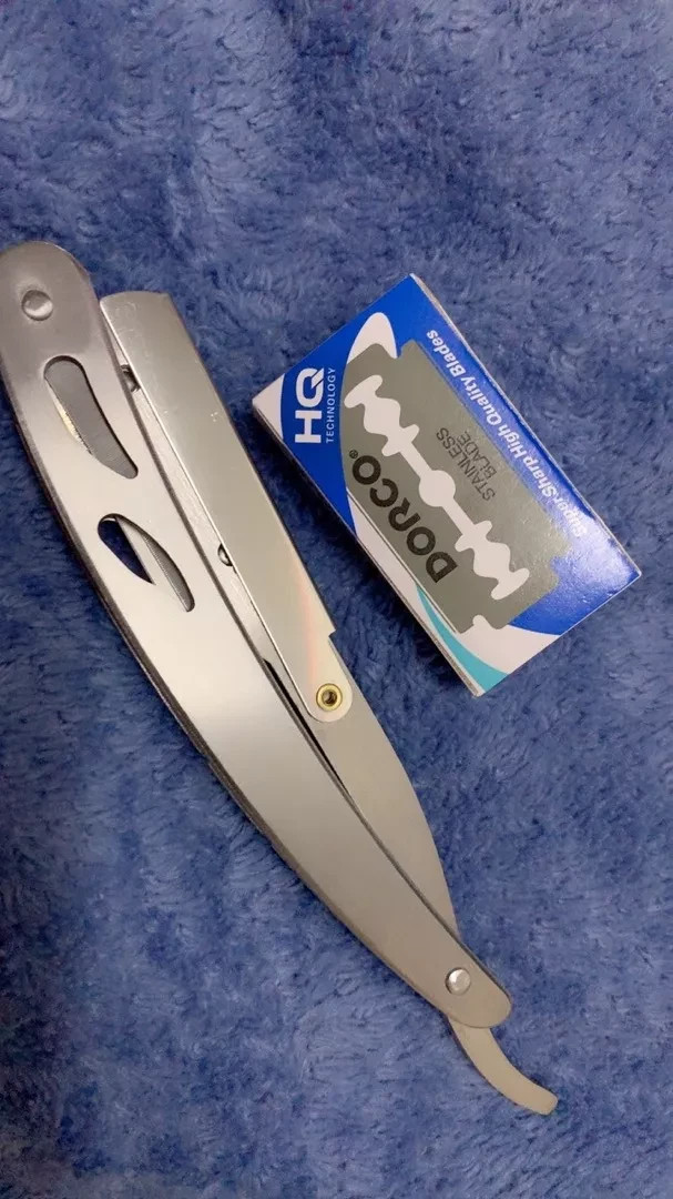 Barber Shaving Razor Straight Edge Pocket Knife Cut Throat S