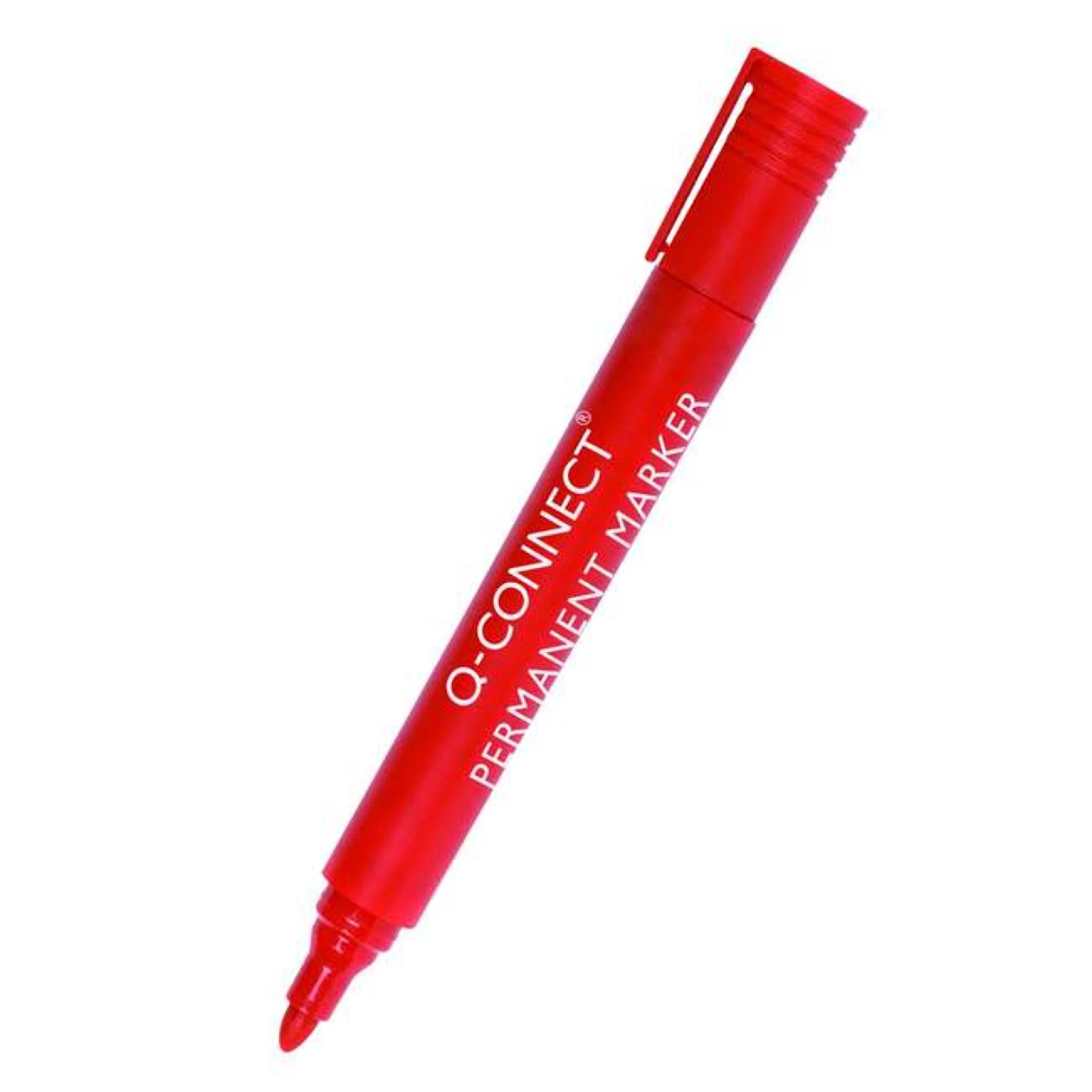 Q Connect Permanent Marker Bullet Red: Pack of 10 - KF26047 - Image 3