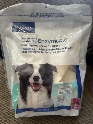  C.E.T. Enzymatic Oral Hygiene Chews for Dogs Medium 30 Exp: 7/28 