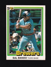 1981 Donruss Sal Bando #84 Milwaukee Brewers