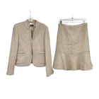 J. Crew Beige Wool-Rayon Blazer | Women’s Size 6 Regular (Skirt Suit)