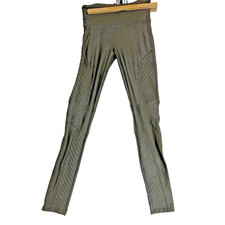 Spanx Faux Leather Moto Leggings Women's Dark Gray Pull On Pants Sz S Small