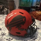 Josh Allen Autographed Buffalo Bills Red Football Helmet Beckett BAS
