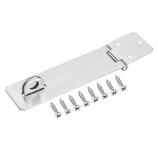 6'' Stainless Steel Thick Door Latch Hasp Lock Padlock Clasp with Screws Silver