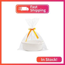 Pro Goleem Small Woven Burr Basket with Gift Bags and Ribbons Durable Baskets fo