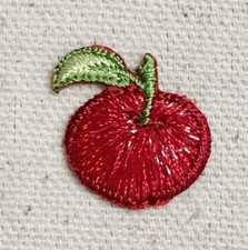 Mini/Small - Red Apple - Fruit/Food - Iron on Applique/Embroidered Patch