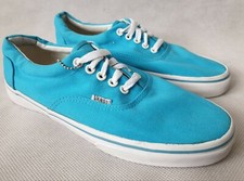 Vans Turquoise Low Trainers with White Laces US Size 8.5 UK Size 7.5
