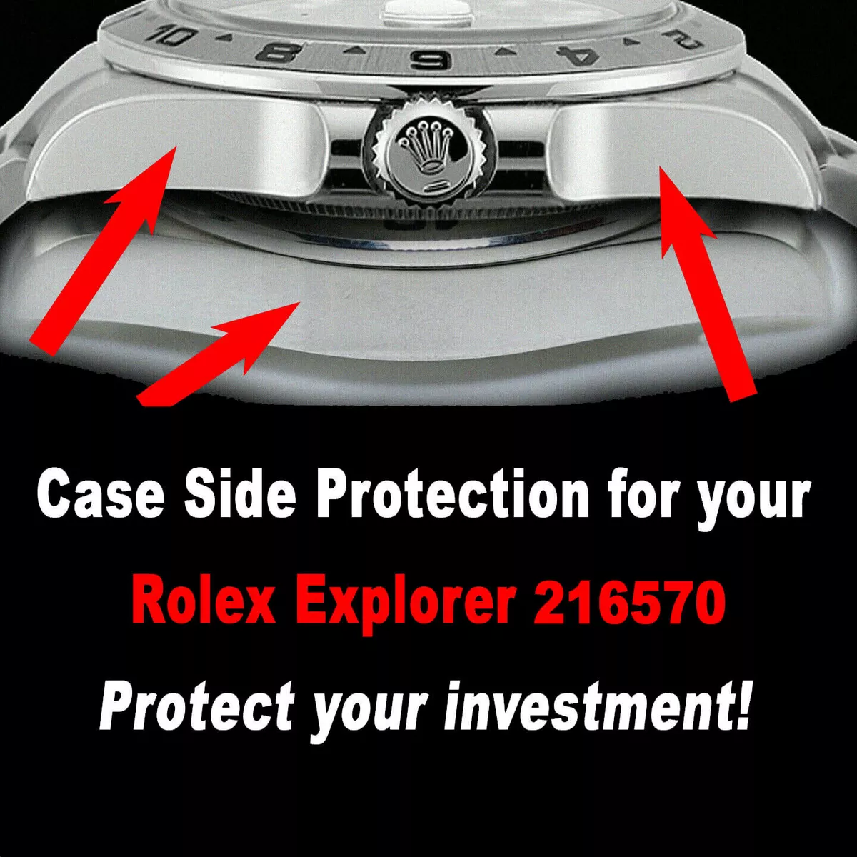 For Rolex Explorer II 216570 Crystal Bezel Case Sides Lug