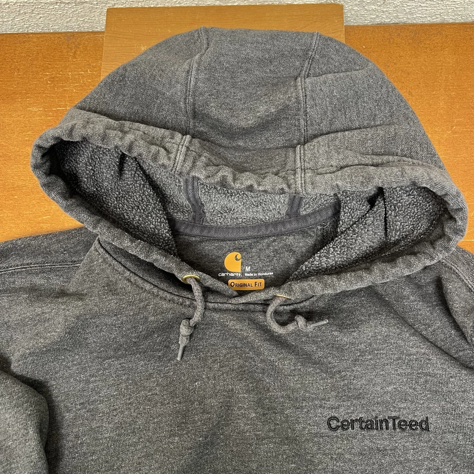 VETEMENTS Felpa con cappuccio Carhartt uomo grigio medio pullover vestibilità originale peso pesante