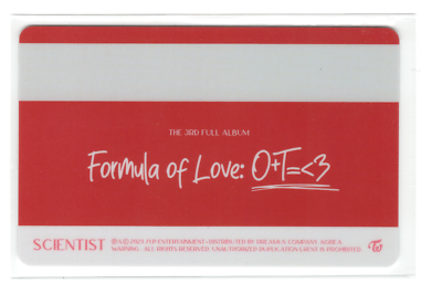 Twice Mina Photocard | Formula of Love ID | eBay