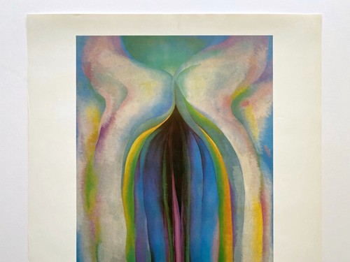 GEORGIA O'KEEFFE RARE 1980'S OFFSET LITHOGRAPH PRINT POSTER " GREY LINE " 1923 - Picture 7 of 12
